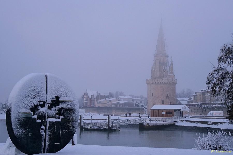 La Rochelle vu d'en haut, Neige, 6 janvier 2026