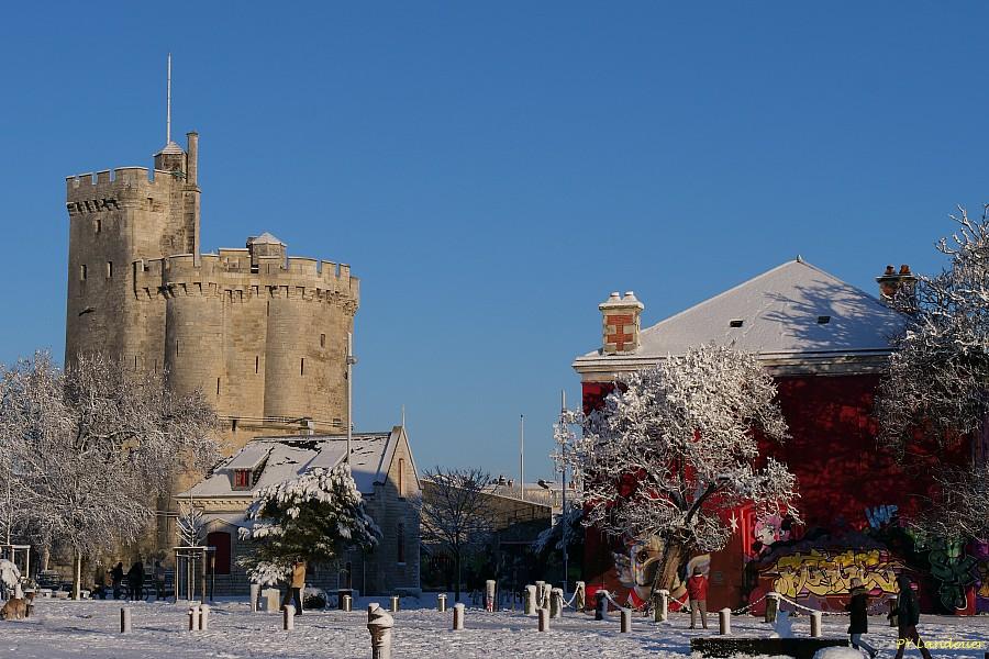 La Rochelle vu d'en haut, Neige, 6 janvier 2026