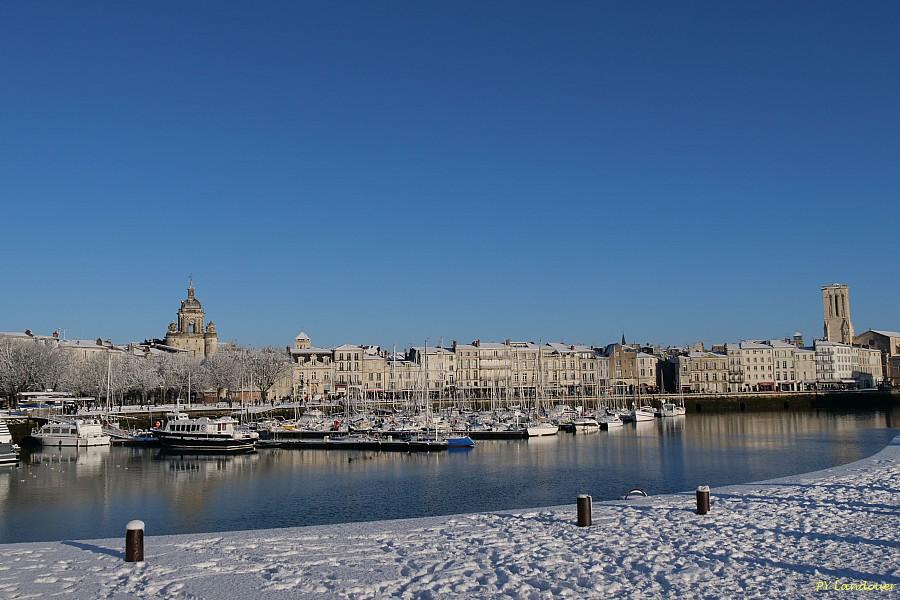 La Rochelle vu d'en haut, Neige, 6 janvier 2026