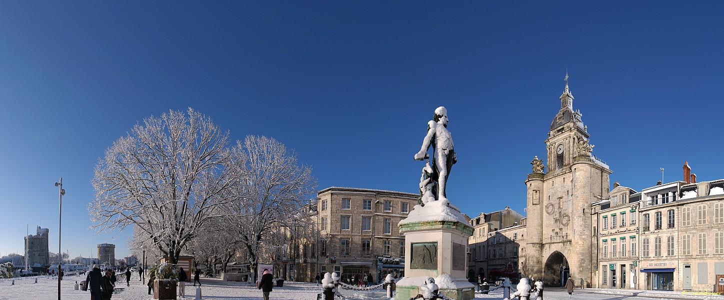 La Rochelle vu d'en haut, Neige, 6 janvier 2026