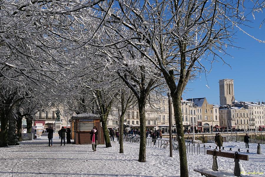 La Rochelle vu d'en haut, Neige, 6 janvier 2026