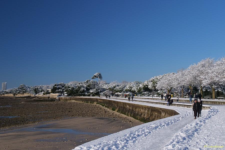 La Rochelle vu d'en haut, Neige, 6 janvier 2026